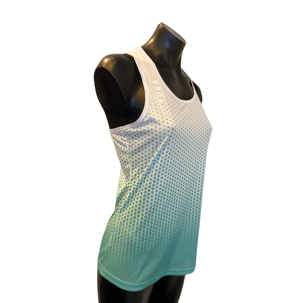 Running Singlet DryLyte Women's Dot Teal - Image 2